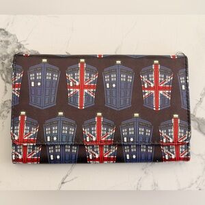 Doctor Who TARDIS & Union Jack patterned wallet/clutch
